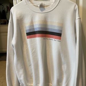 Zeta Tau Alpha White Sweatshirt